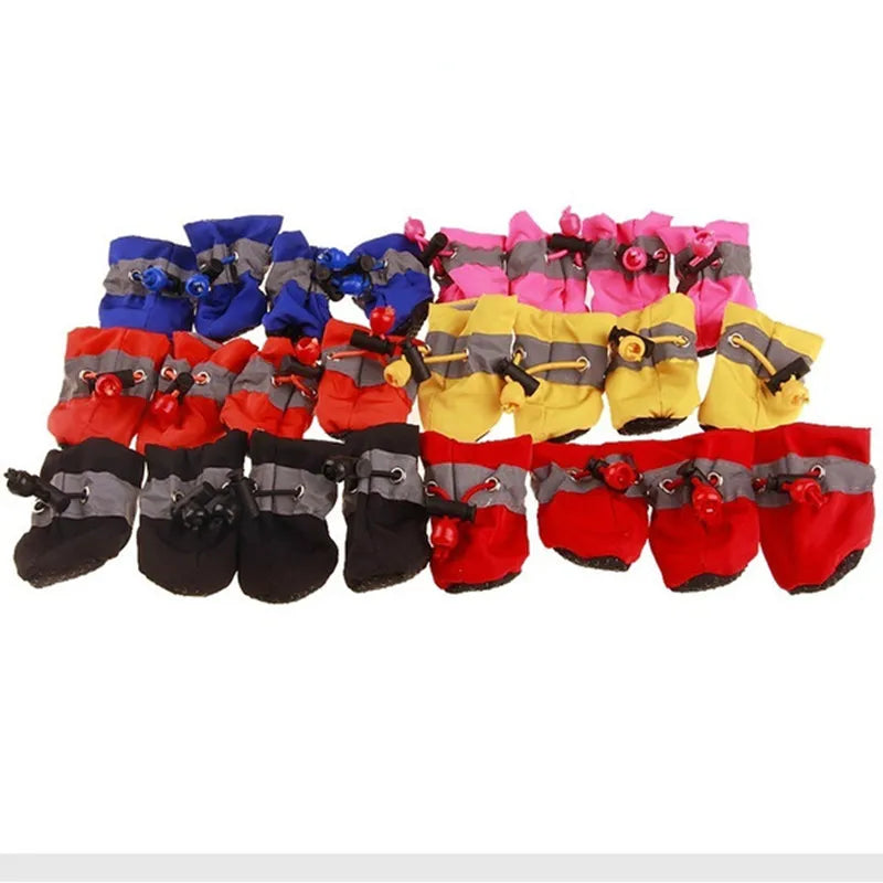 Waterproof Pet Dog Shoes Anti-slip Rain Boots Footwear