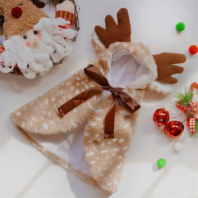 Christmas Pet Apparel Elk Cloak Dog Cat Warm Clothes