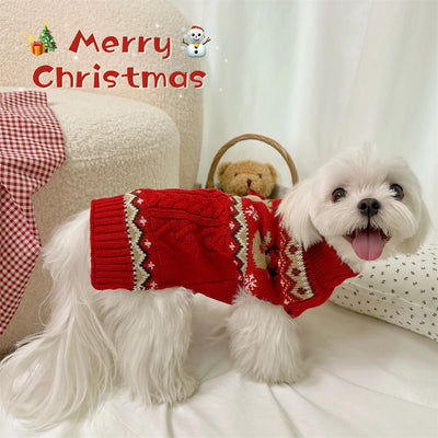 Christmas Dog Clothes Winter Pet Sweater