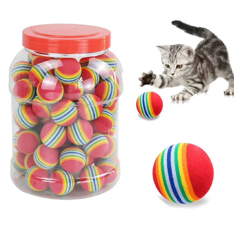 Rainbow EVA Cat Toys Ball