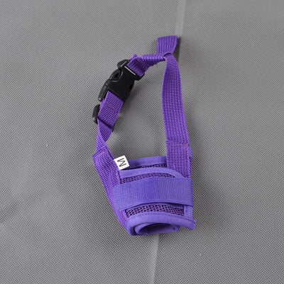  adjustable dog muzzle with secure nylon straps.