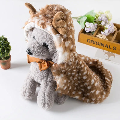 Christmas Pet Apparel Elk Cloak Dog Cat Warm Clothes