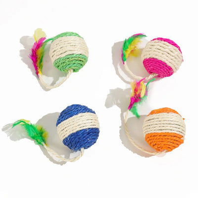 1PC Pet Toys Sisal Scratching Ball Training