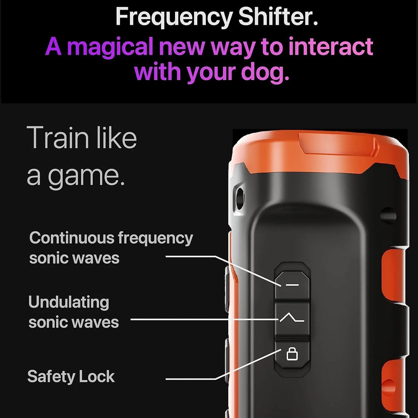 Ultimate ultrasonic dog training and bark control device, designed to stop excessive barking, biting, and unwanted behaviors safely