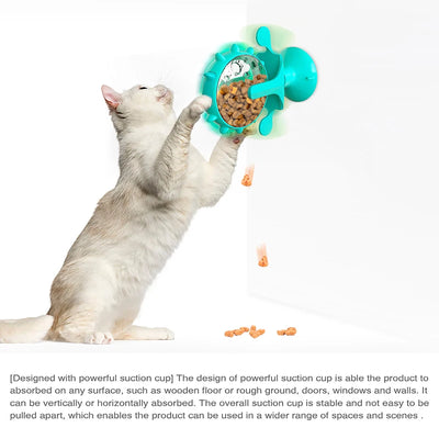 Interactive pet feeding wheel, slow feeder, and food dispensing toy for dogs and cats to encourage healthy eating and mental stimulation