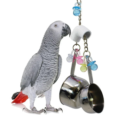 Pet Bird Parrot Toys 4 Stainless Steel