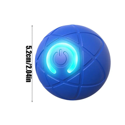 Smart interactive dog toy, automatic moving LED rolling ball for pets, designed to keep dogs entertained and active.