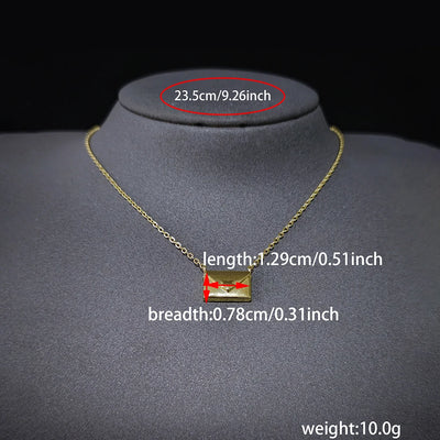 Envelope Pendant Necklace – Gold & Silver