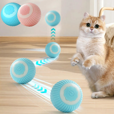 "Smart Interactive Cat Ball – A fun and engaging toy for cats! Made of durable ABS and silicone, this 4.3cm rechargeable ball keeps your feline entertained. Comes with a Type-C cable for easy charging. Perfect for curious kitties!"