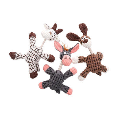 Stuffed donkey pet dog toy Bite