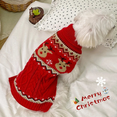 Christmas Dog Clothes Winter Pet Sweater