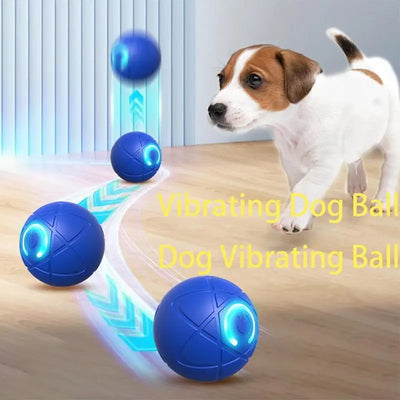 Smart interactive dog toy, automatic moving LED rolling ball for pets, designed to keep dogs entertained and active.