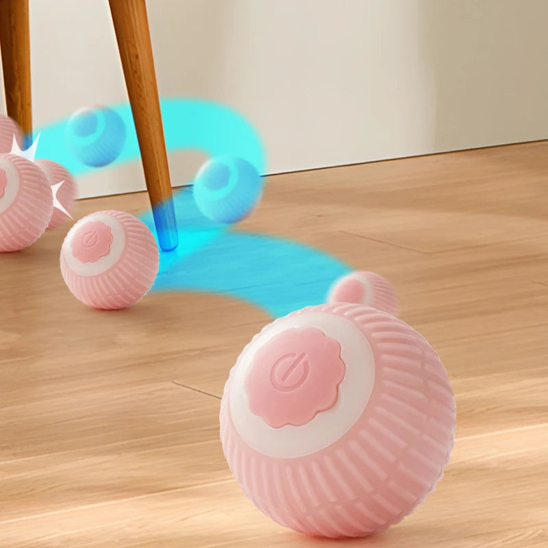 "Smart Interactive Cat Ball – A fun and engaging toy for cats! Made of durable ABS and silicone, this 4.3cm rechargeable ball keeps your feline entertained. Comes with a Type-C cable for easy charging. Perfect for curious kitties!"