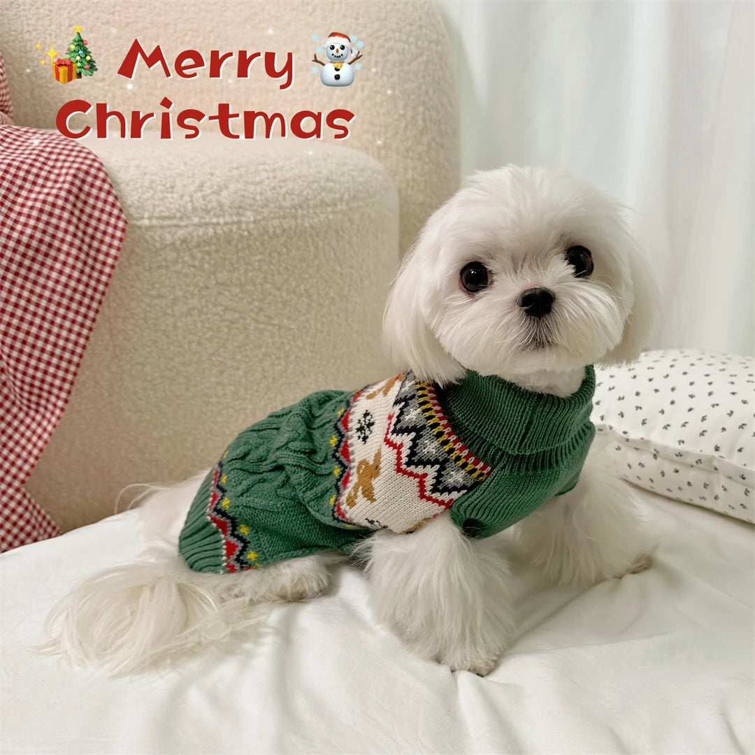 Christmas Dog Clothes Winter Pet Sweater