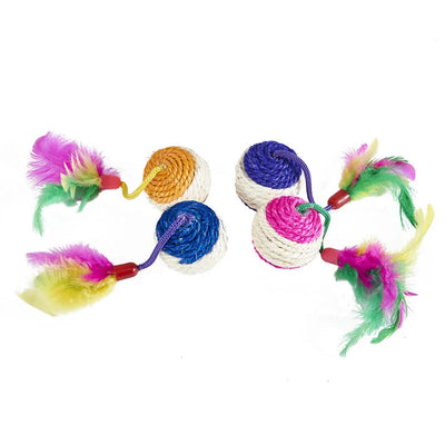 1PC Pet Toys Sisal Scratching Ball Training